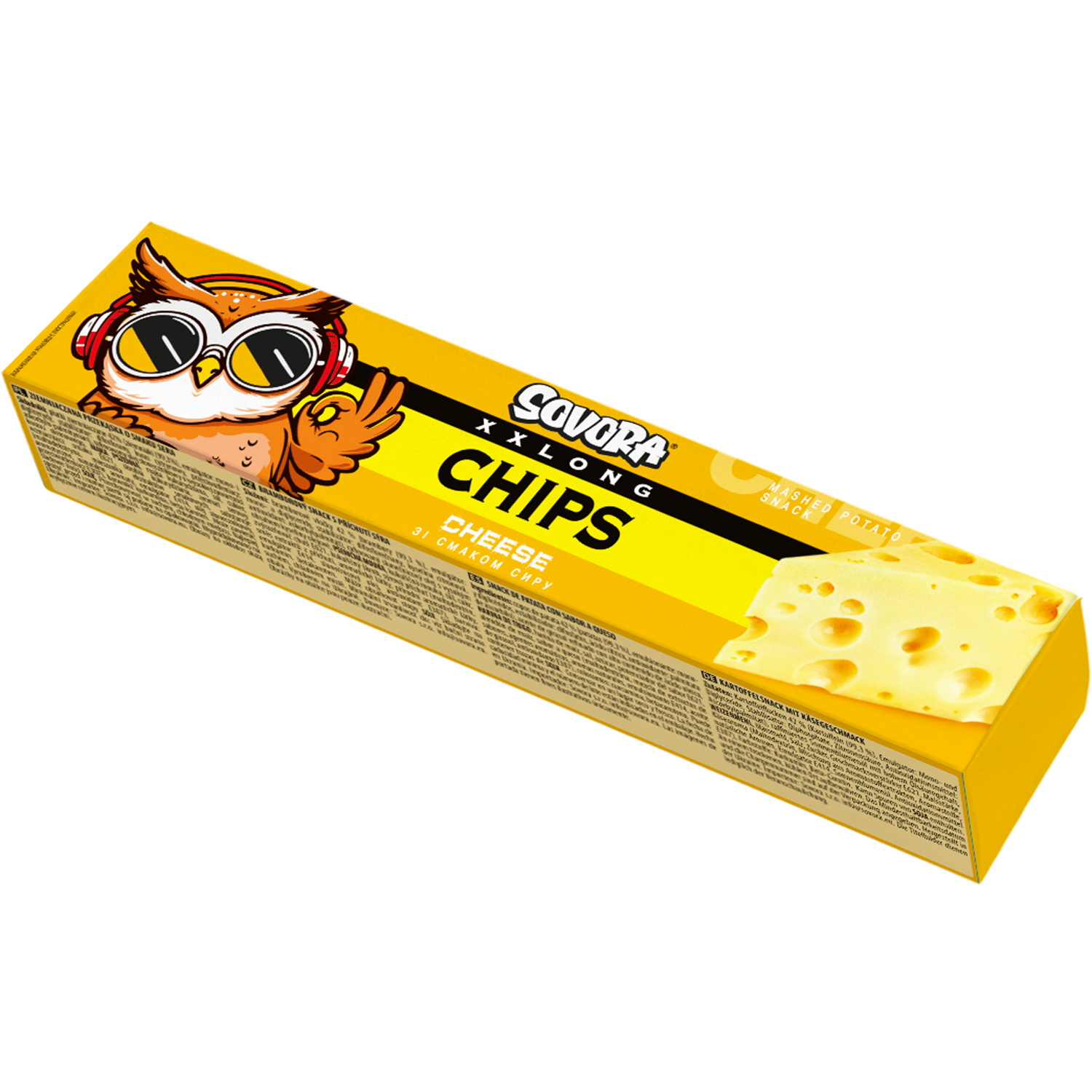 SOVORA Cheese XXLONG Chips, Cardboard Pack, 50 g